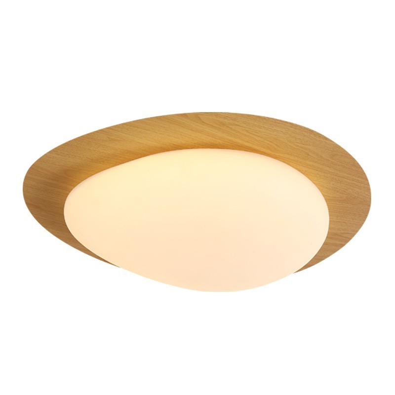 Dimmbare Deckenleuchte mit Vollspektrum-Augenschutz, nordische Log-Grain-Kieselsteine