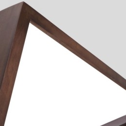 3-stufige quadratische Deckenleuchte aus schwarzem Walnussholz im modernen zeitgenössischen nordischen Stil, bündig montierte Deckenleuchte aus Holz, kann auch als Wandleuchte verwendet werden