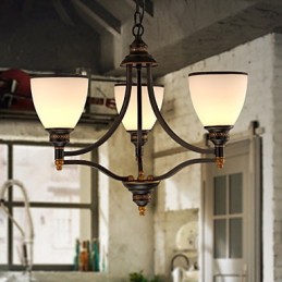 Retro Minimalist Deckenleuchten Europäischen Stil Glas Deckenleuchten Lampe