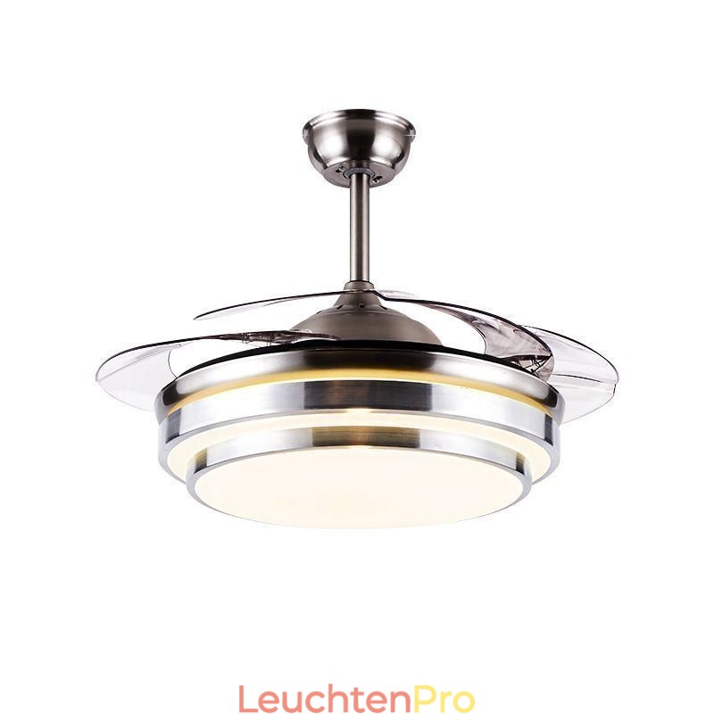 Moderne Deckenventilatorlampe ABS-Lüfterflügel Acrylbeleuchtung