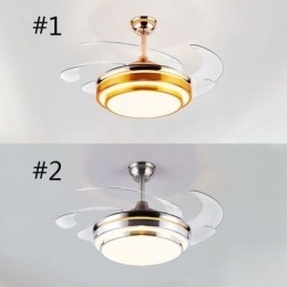 Moderne Deckenventilatorlampe ABS-Lüfterflügel Acrylbeleuchtung