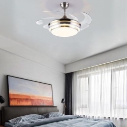Moderne Deckenventilatorlampe ABS-Lüfterflügel Acrylbeleuchtung