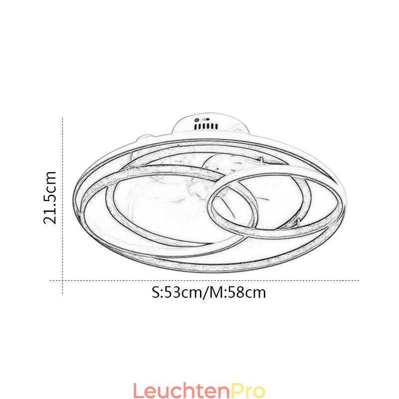 Moderne Deckenleuchten Kreisringe Designer Deckenventilator