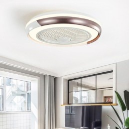 Moderne Deckenventilatorleuchten Runde Deckenleuchte aus Acryl mit Fernbedienung