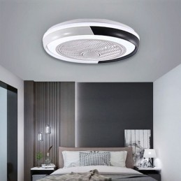 Moderne Deckenventilatorleuchten Runde Deckenleuchte aus Acryl mit Fernbedienung