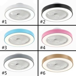 Moderne Deckenventilatorleuchten mit Fernbedienung, runde Deckenleuchte aus Acryl