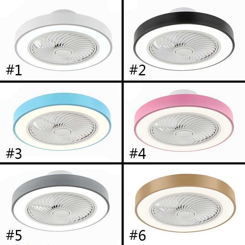 Moderne Deckenventilatorleuchten mit Fernbedienung, runde Deckenleuchte aus Acryl