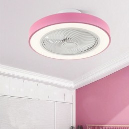 Moderne Deckenventilatorleuchten mit Fernbedienung, runde Deckenleuchte aus Acryl