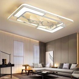 Moderne rechteckige Deckenventilatorleuchten