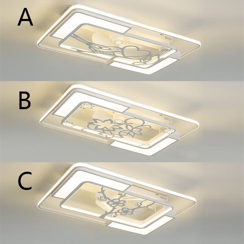 Moderne rechteckige Deckenventilatorleuchten