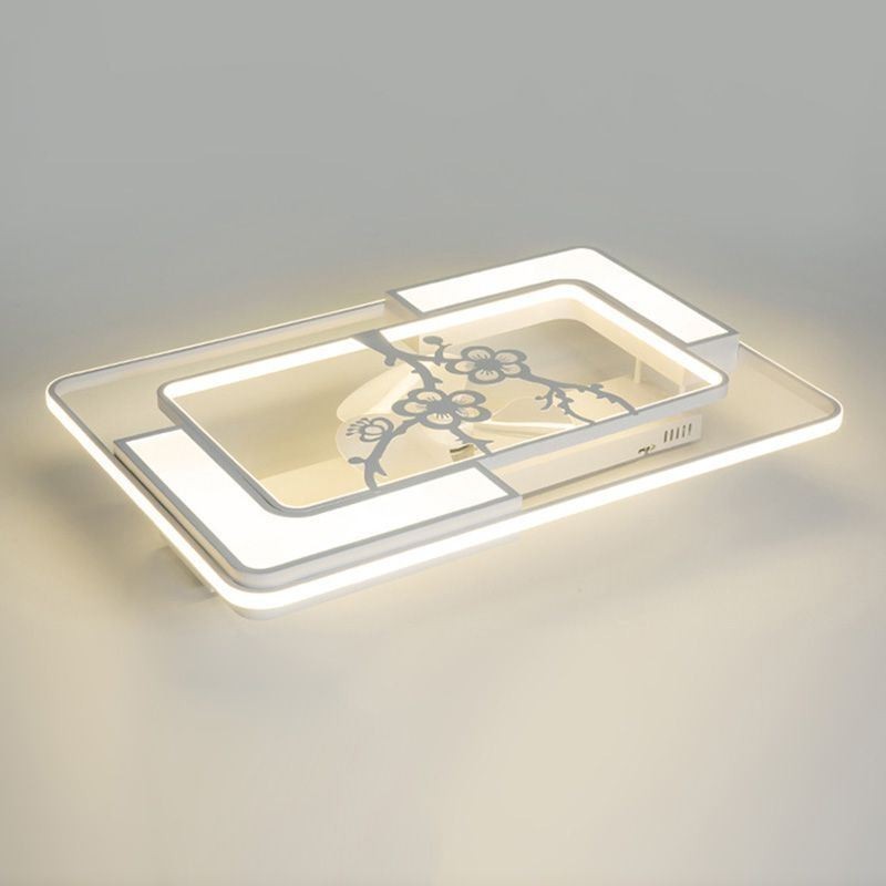 Moderne rechteckige Deckenventilatorleuchten