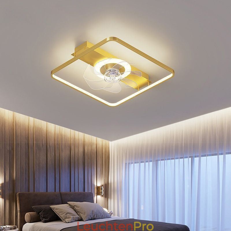 Moderner Deckenventilator mit Lichtern Fernbedienung Ventilador Lampe