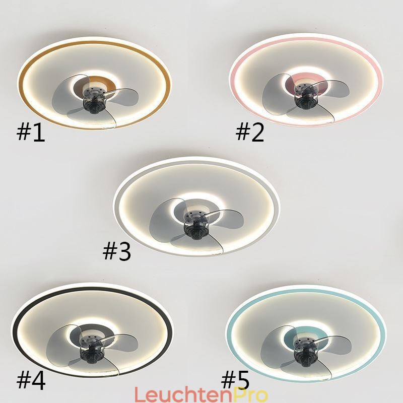Macaron Deckenventilator Licht Fernbedienung Dekor Ventilateur