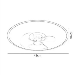 Macaron Deckenventilator Licht Fernbedienung Dekor Ventilateur