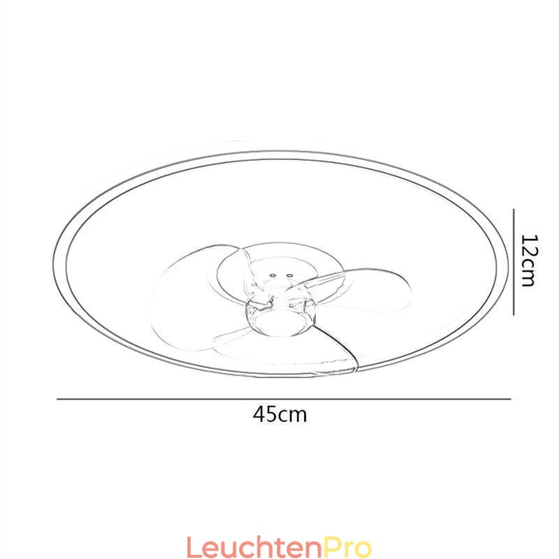 Macaron Deckenventilator Licht Fernbedienung Dekor Ventilateur
