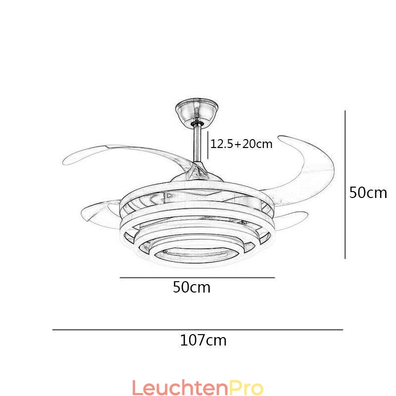 Kreativer Inverter-Ventilator-Kronleuchter-Ventilator-Licht