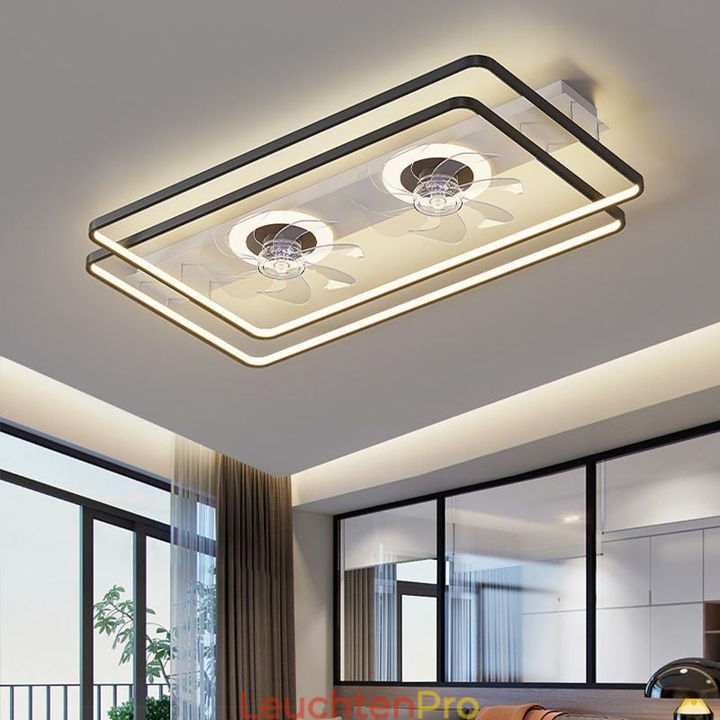 Moderner Deckenventilator mit Beleuchtung und Fernbedienung