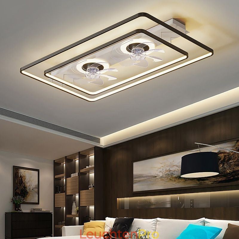 Moderner Deckenventilator mit Beleuchtung und Fernbedienung