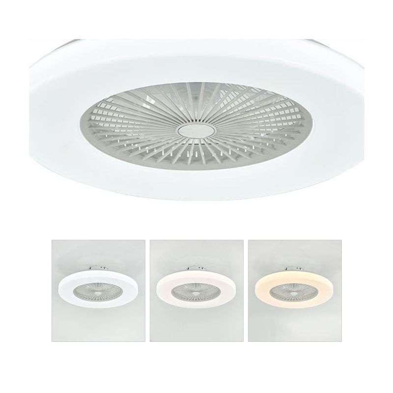 Ventilator Deckenleuchte Trichromatisches Dimmen 3 Geschwindigkeitsstufen Fernbedienung