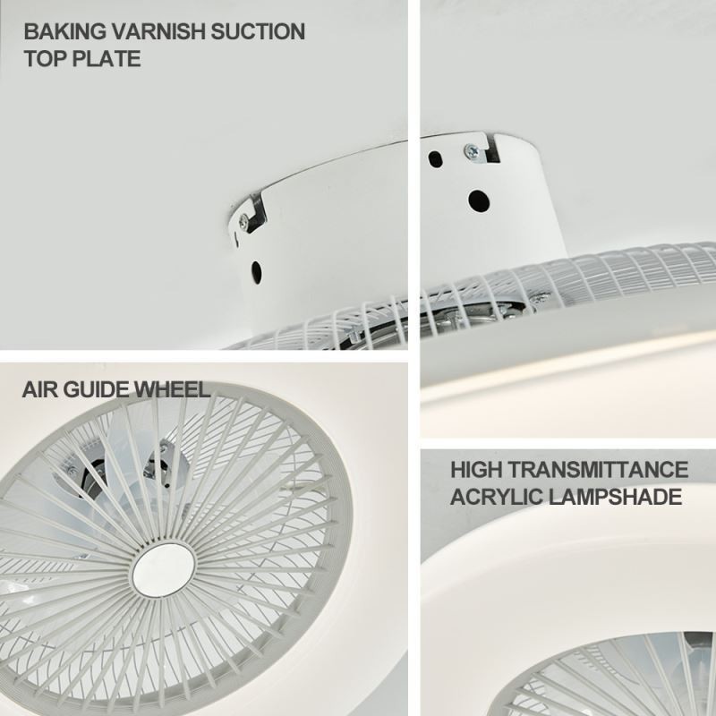 Ventilator Deckenleuchte Trichromatisches Dimmen 3 Geschwindigkeitsstufen Fernbedienung