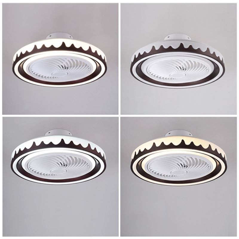 Runder Deckenventilator mit 3 Geschwindigkeiten und Fernbedienung