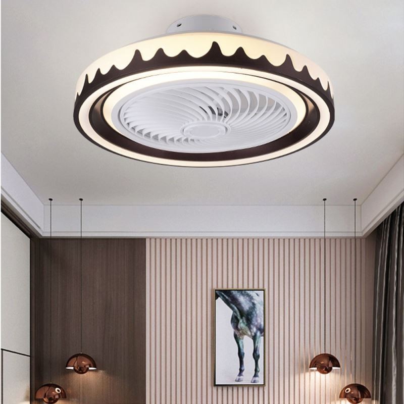 Runder Deckenventilator mit 3 Geschwindigkeiten und Fernbedienung