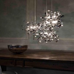 Pailletten Kronleuchter Edelstahl Anhänger Beleuchtung Esszimmer