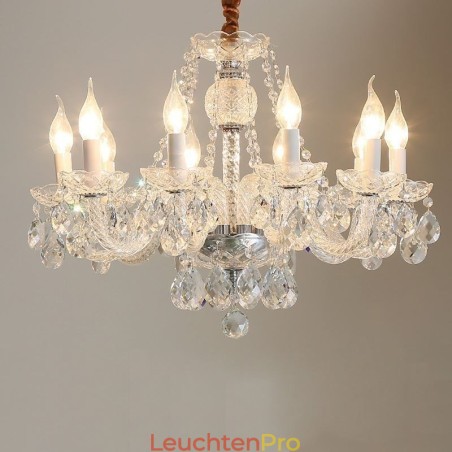 Transparenter Kristall-Kronleuchter Europäischer Luxus Dekorative Deckenleuchte Transparenter Kristall-Kronleuchter Europäischer Luxus Dekorative Deckenleuchte