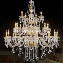Luxus Kristall Kronleuchter Dekoration Deckenleuchte mit 32 Lichtern