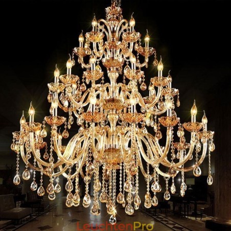 Europäischer Kristall-Kronleuchter, Luxus-Deckenleuchte mit 30 Lichtern Europäischer Kristall-Kronleuchter, Luxus-Deckenleuchte mit 30 Lichtern