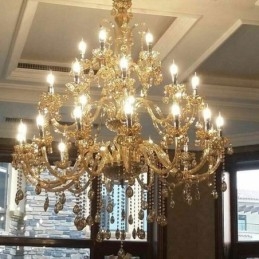 Europäischer Kristall-Kronleuchter, Luxus-Deckenleuchte mit 30 Lichtern