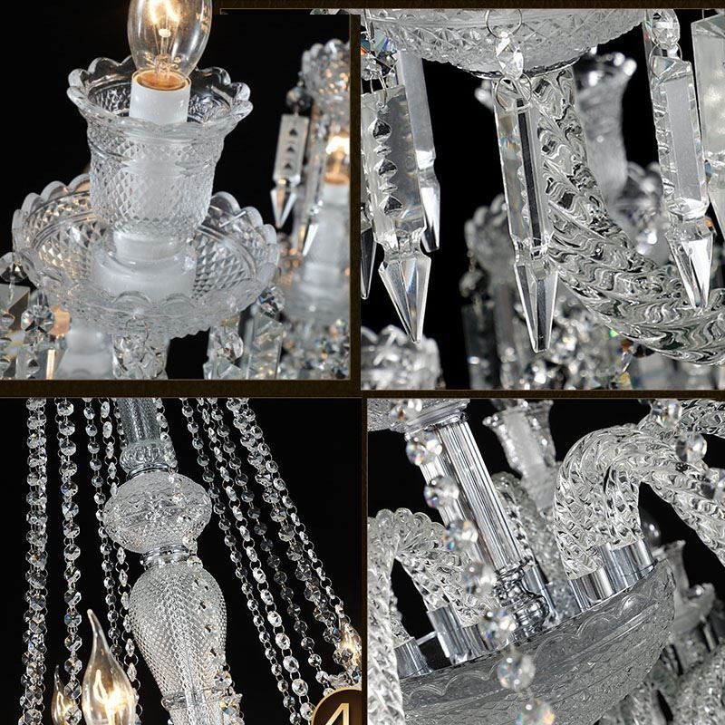 Europäische Kristall-Kronleuchter-Deckenleuchte mit 48 Lichtern