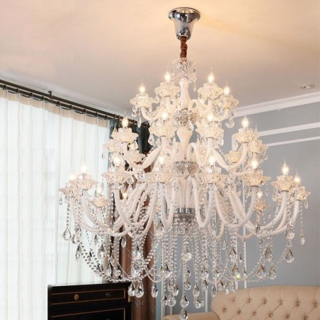 Europäischer Kristall-Kronleuchter mit 32 Lichtern Luxus-Dekoration Deckenleuchte Europäischer Kristall-Kronleuchter mit 32 Lichtern Luxus-Dekoration Deckenleuchte