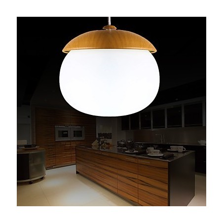 Moderner zeitgenössischer Kronleuchter im Mini-Stil aus Holz und Bambus Moderner zeitgenössischer Kronleuchter im Mini-Stil aus Holz und Bambus