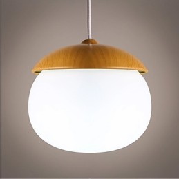Moderner zeitgenössischer Kronleuchter im Mini-Stil aus Holz und Bambus