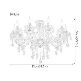 Eleganter Kristall-Kronleuchter im europäischen Stil, Glas-Pendelleuchte