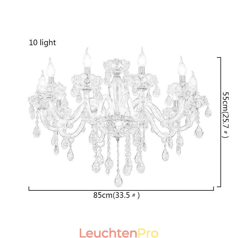 Eleganter Kristall-Kronleuchter im europäischen Stil, Glas-Pendelleuchte