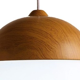 Moderner zeitgenössischer Kronleuchter im Mini-Stil aus Holz und Bambus