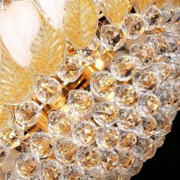 Großer Luxus-Kristall-Kronleuchter, europäische Deckenleuchte in Gold