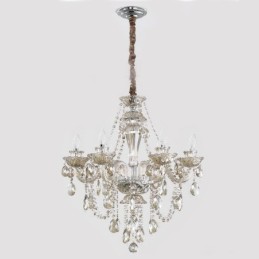 Kristall Kronleuchter Cognac Decke Licht Luxus Europäischen