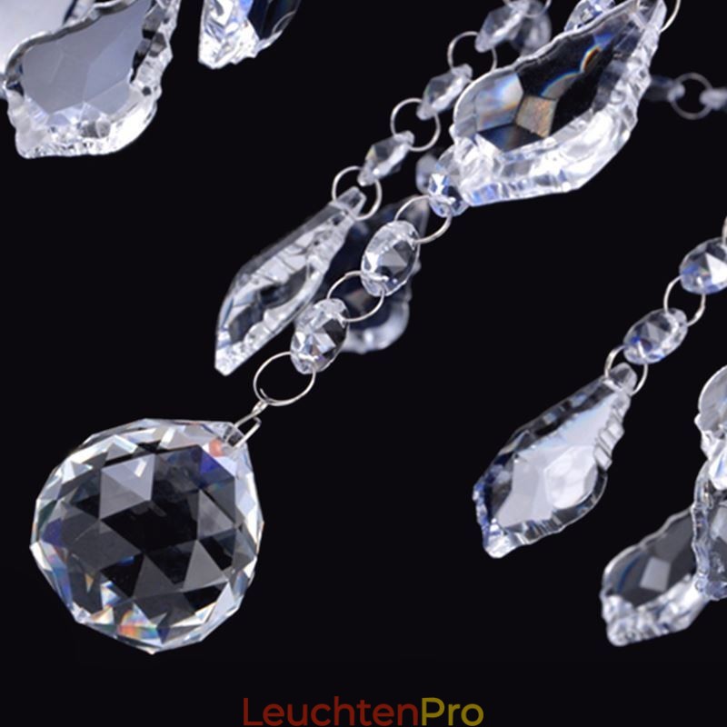 Elegante lila Kristall Deckenleuchte Europäischer Kronleuchter