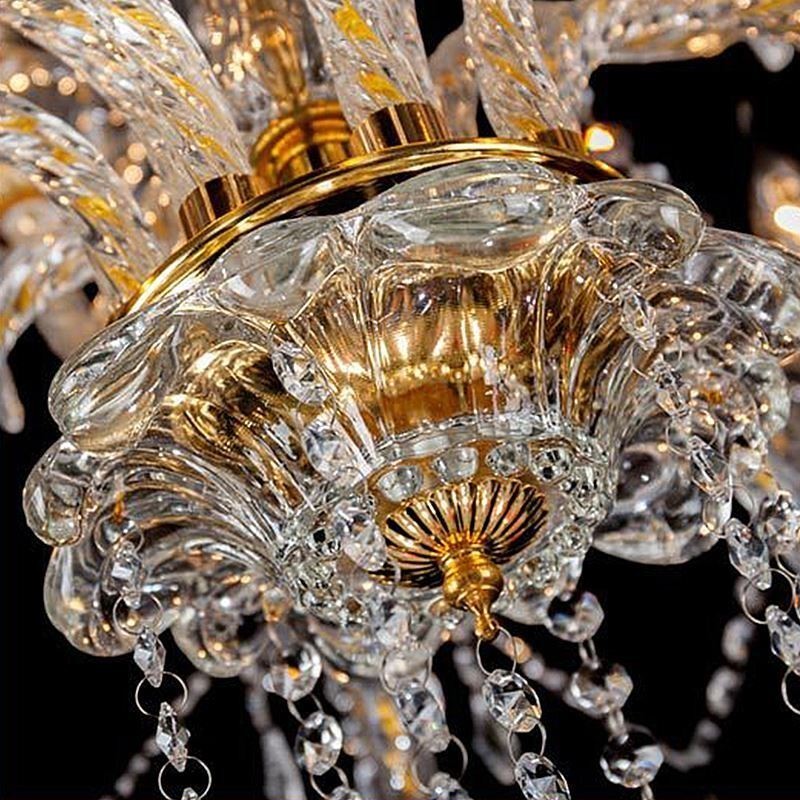 Luxus Kristall Kronleuchter Goldene Europäische Gewinde Arm Decke Licht