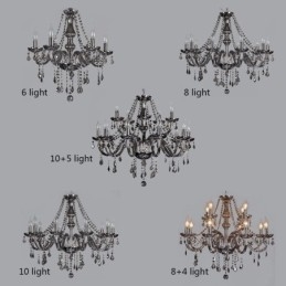 Eleganter Kristall-Kronleuchter im europäischen Stil, Glas-Pendelleuchte