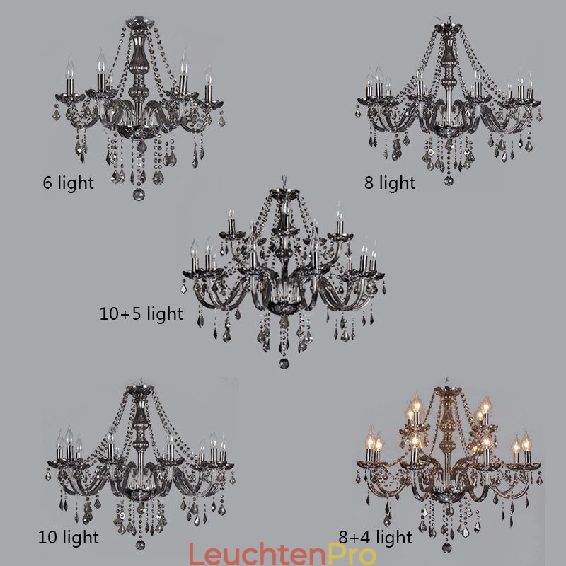 Eleganter Kristall-Kronleuchter im europäischen Stil, Glas-Pendelleuchte