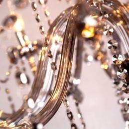 Eleganter Kristall-Kronleuchter im europäischen Stil, Glas-Pendelleuchte