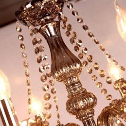Eleganter Kristall-Kronleuchter im europäischen Stil, Glas-Pendelleuchte