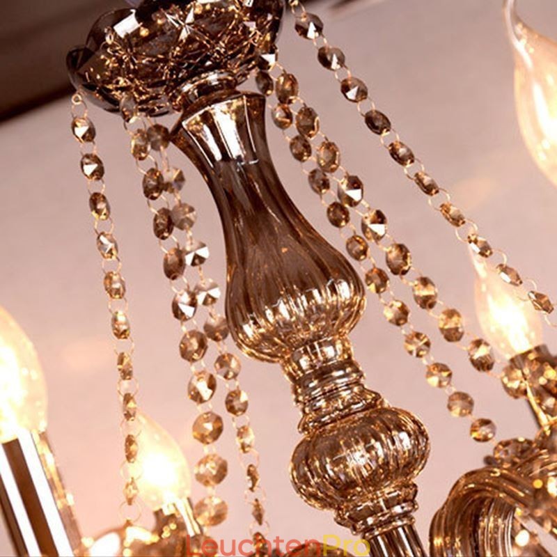Eleganter Kristall-Kronleuchter im europäischen Stil, Glas-Pendelleuchte