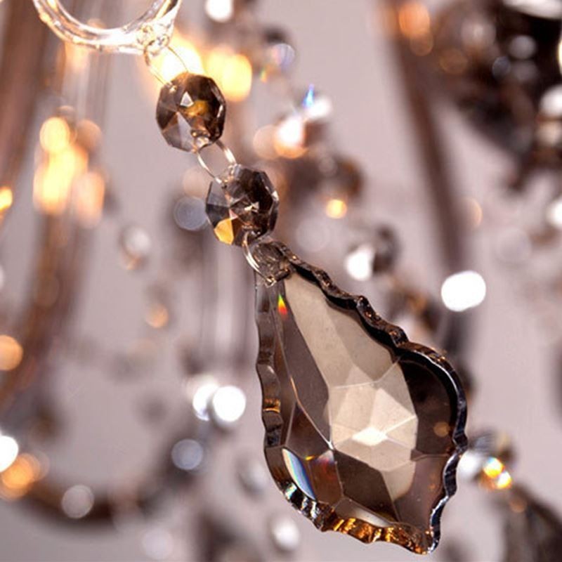 Großer europäischer Kristallkronleuchter, elegante Pendelleuchte