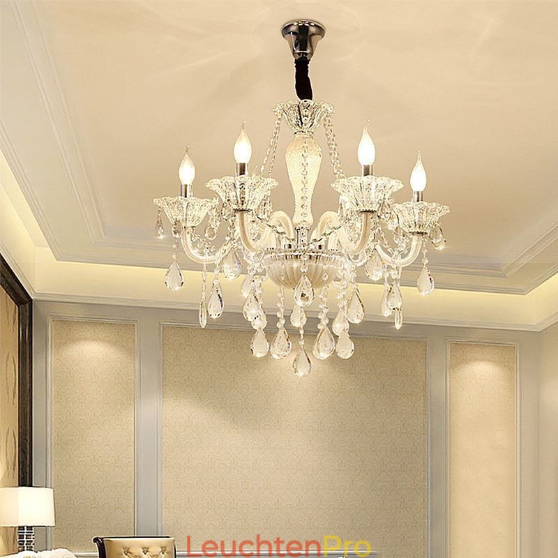 Europäischer Kristall-Kronleuchter, elegante Pendelleuchte