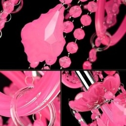 Europäischen Stil Kristall Kronleuchter Rosa Pendelleuchte Romantische